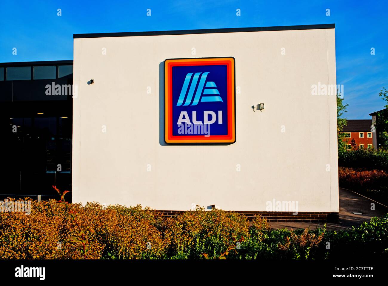 Aldi , Clifton Moor, York, Angleterre Banque D'Images