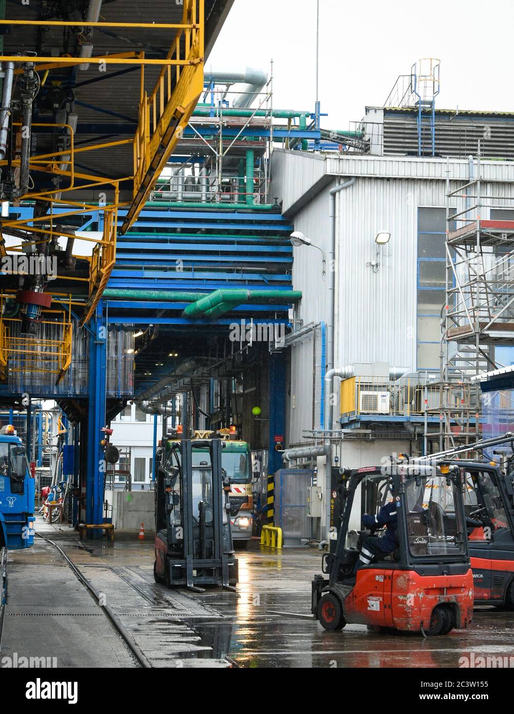 Rouen (nord de la France) : site industriel de l'usine de Lubrizol le 10 janvier 2020 Banque D'Images