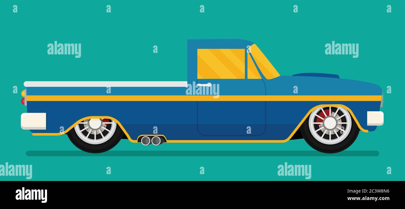 Voiture de course Old School. Illustration de Vecteur