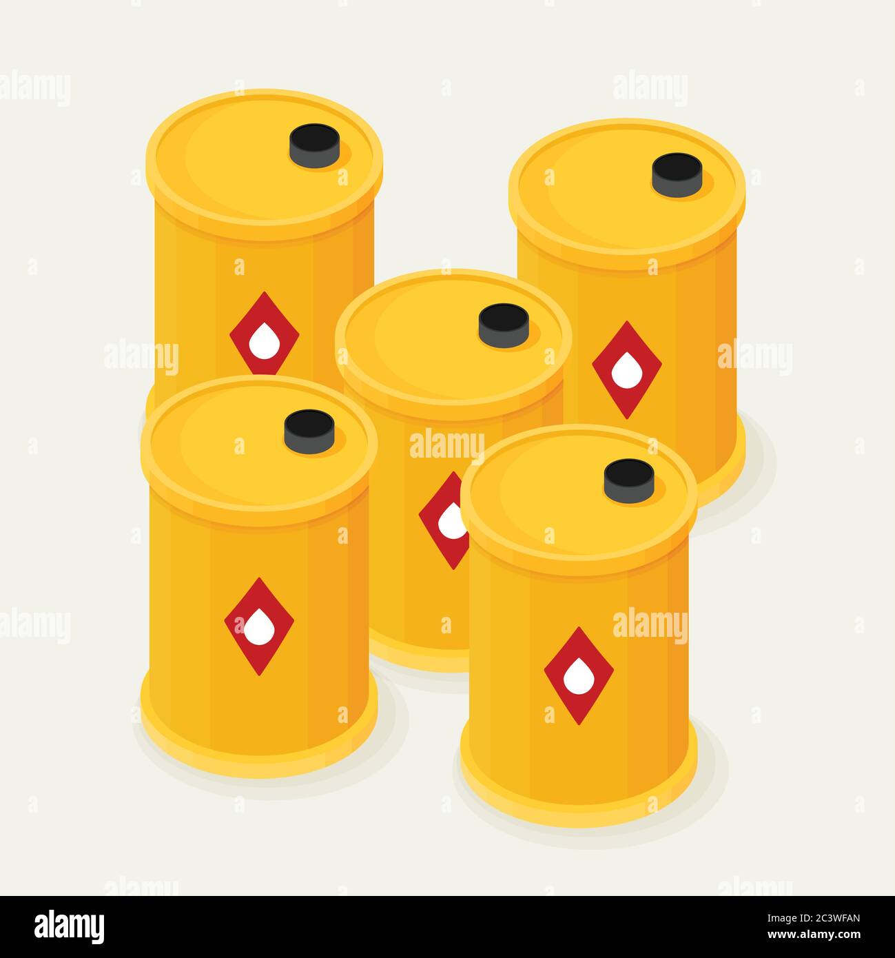 Cylindres d'huile icône isométrique Vector Illustration de Vecteur