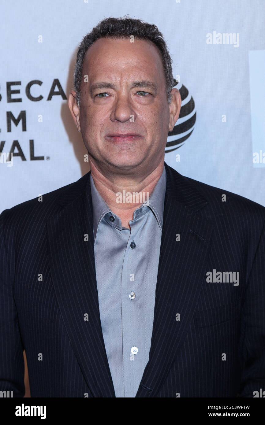 L'acteur Tom Hanks participe à la première mondiale « A Hologram for the King » lors du Tribeca film Festival 2016 au John Zuccotti Theatre au BMCC Tribeca Performing Banque D'Images