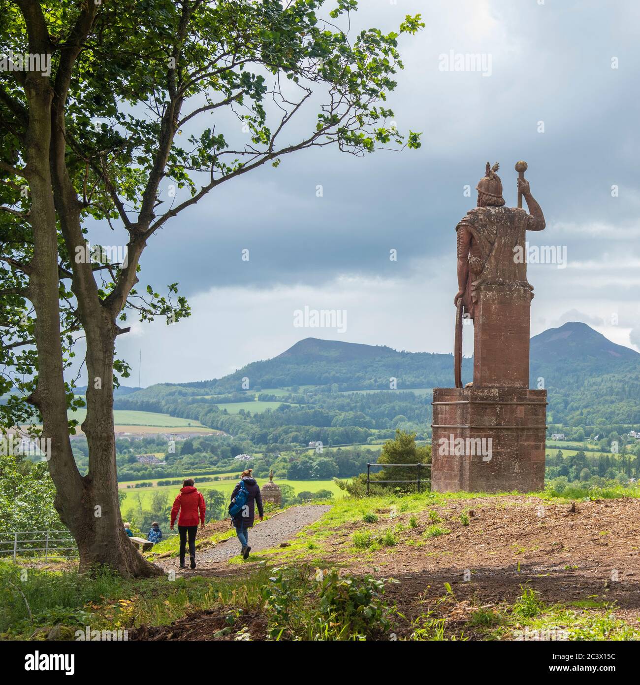 La statue de William Wallace située dans le domaine de Bemersyde, près de Melrose aux frontières écossaises, est une statue commémorant William Wallace. Il Banque D'Images