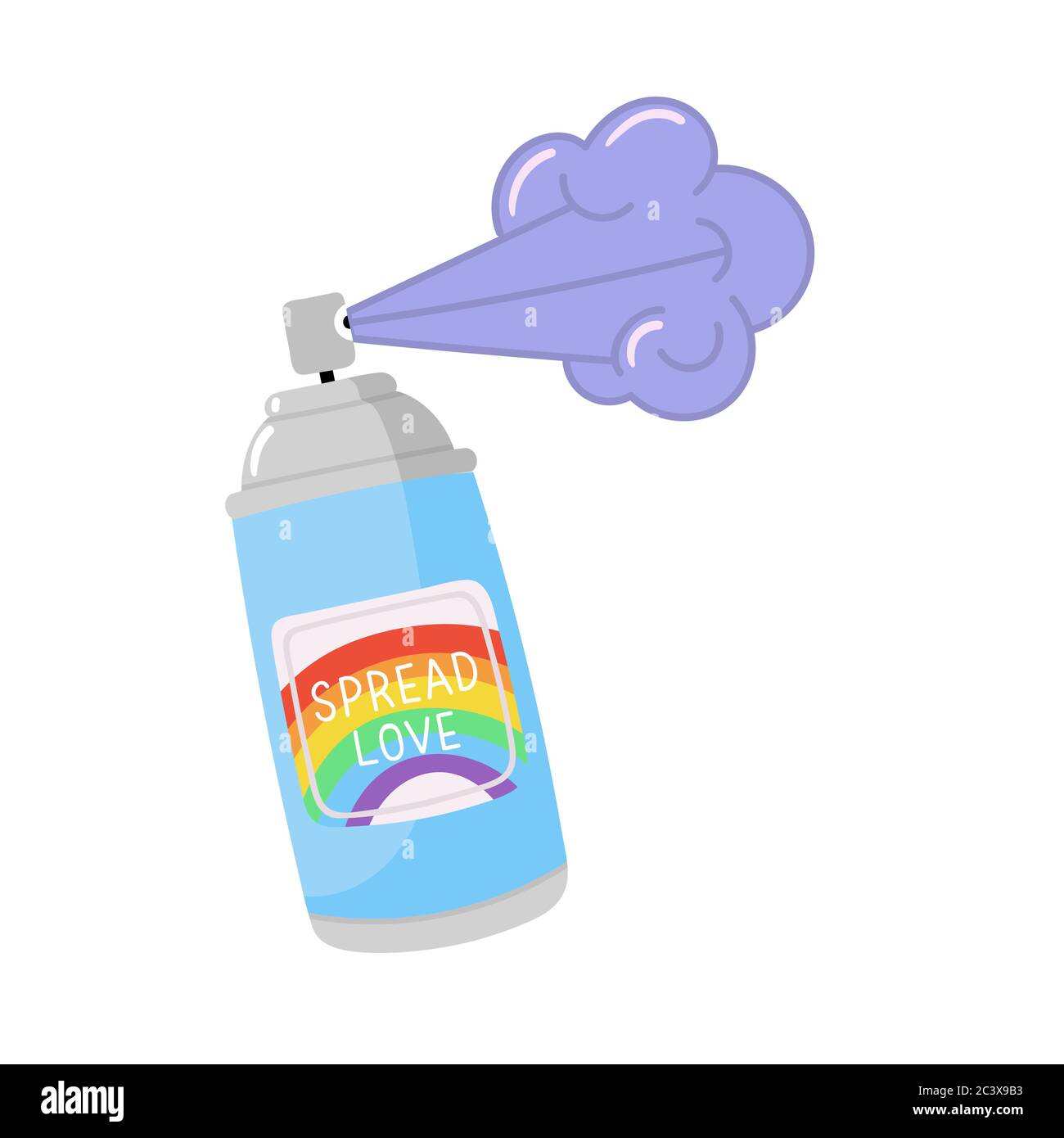 Joli imprimé LGBTQ. Éléments de conception colorés et typographie. Illustration vectorielle dessinée à la main et lettrage. Affiche, bannière, logo du mois de la fierté Illustration de Vecteur