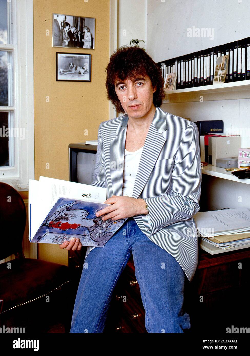 Bill Wyman à son bureau de King's Road, Londres Banque D'Images