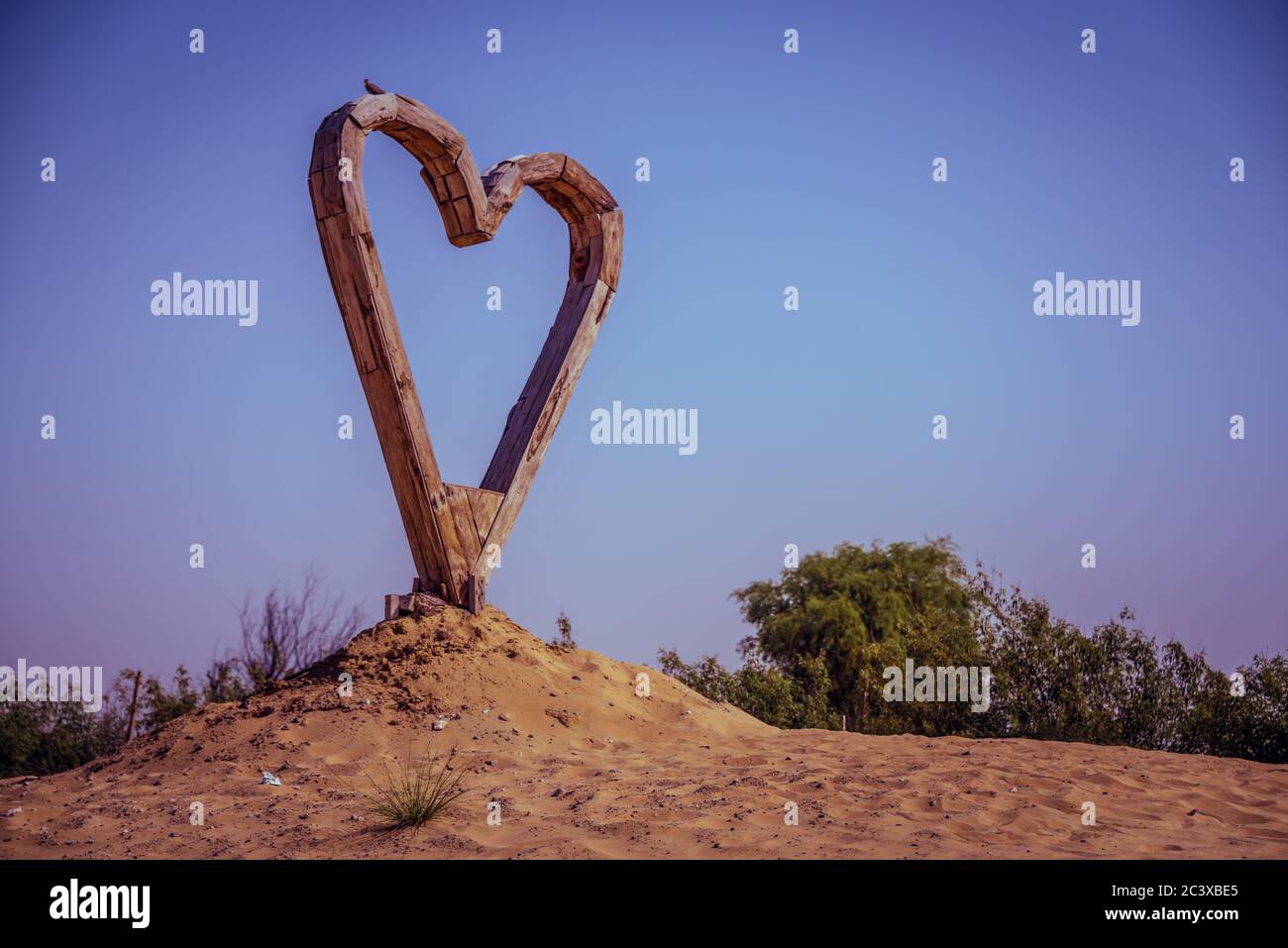 Love Lake Dubai Romantic lieux à visiter à Dubaï Émirats Arabes Unis Banque D'Images