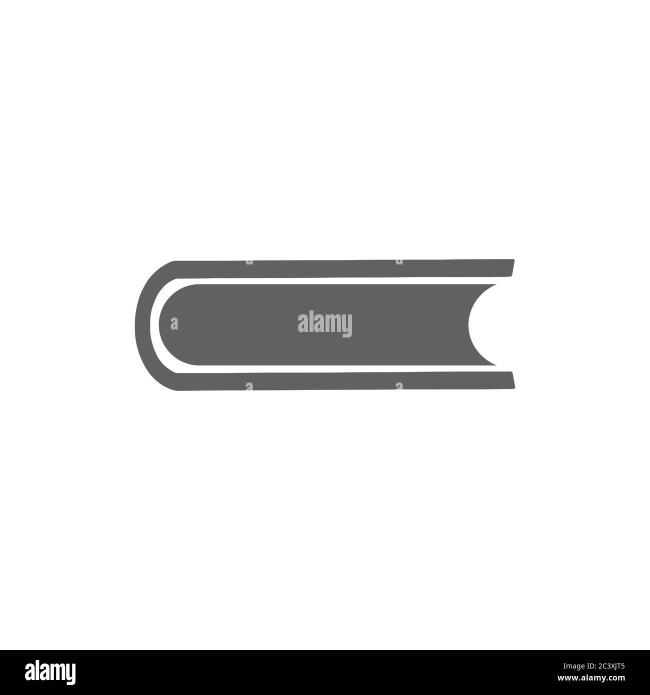 Icône de livre fermé. Icône de vecteur plat gris. Livre fermé isolé. Formation et éducation Illustration de Vecteur