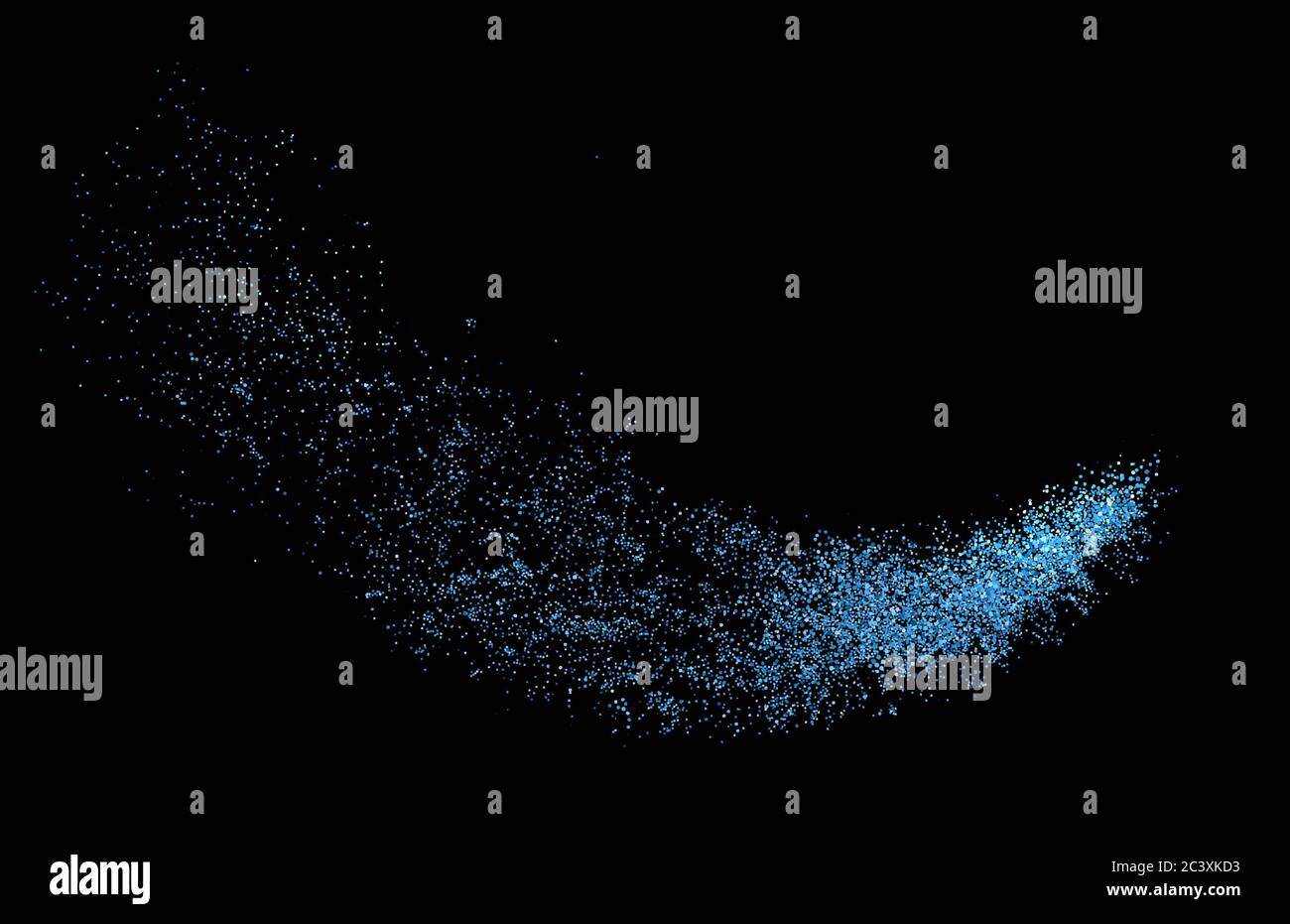 Abstrait brillant couleur bleu or paillettes élément de conception vague Illustration de Vecteur