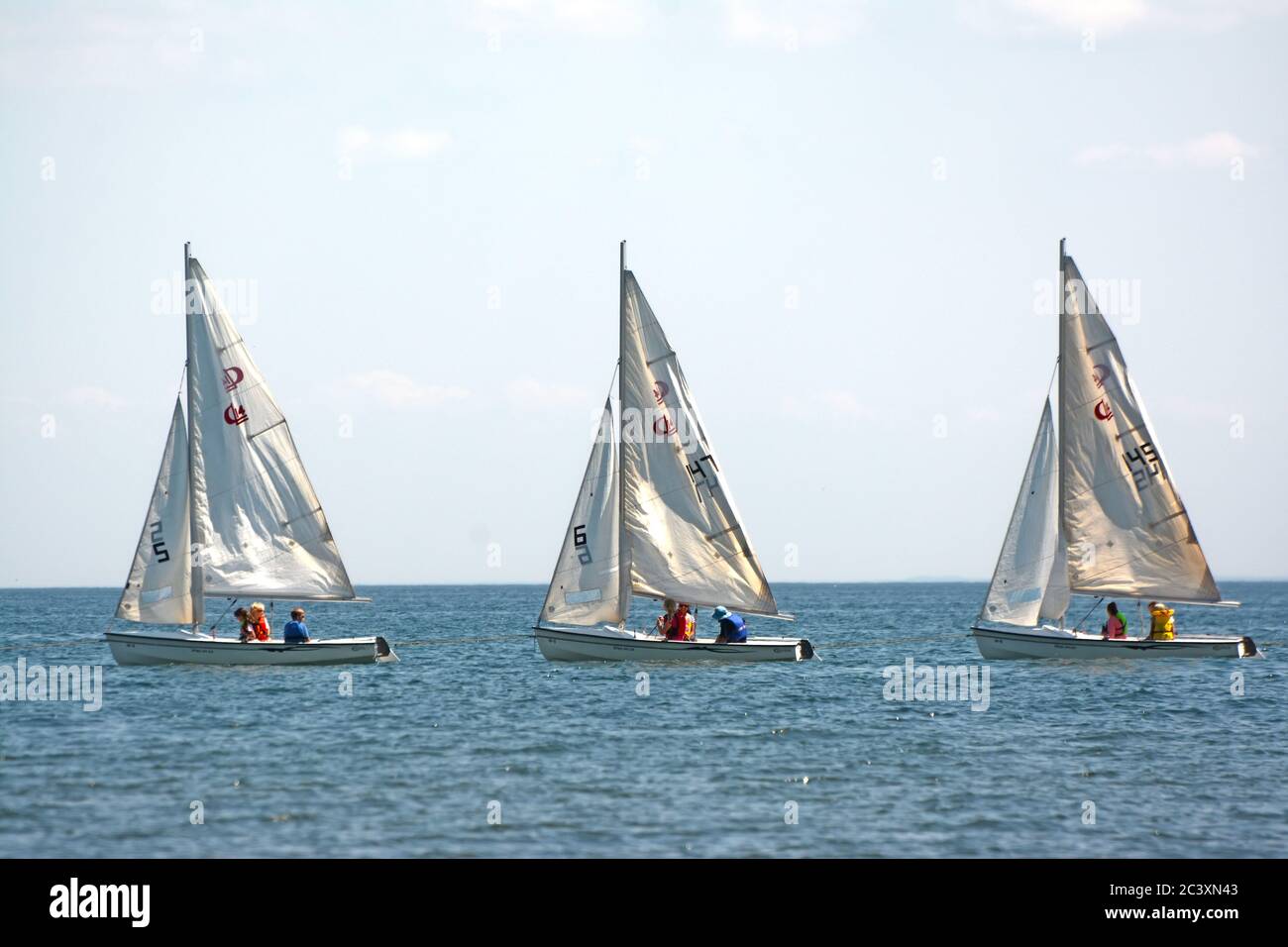 École de voile sur le lac Ontario, Canada Banque D'Images