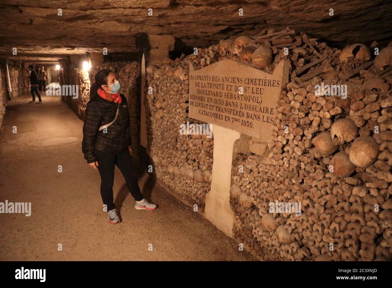 CATACOMBES DE PARIS Banque D'Images