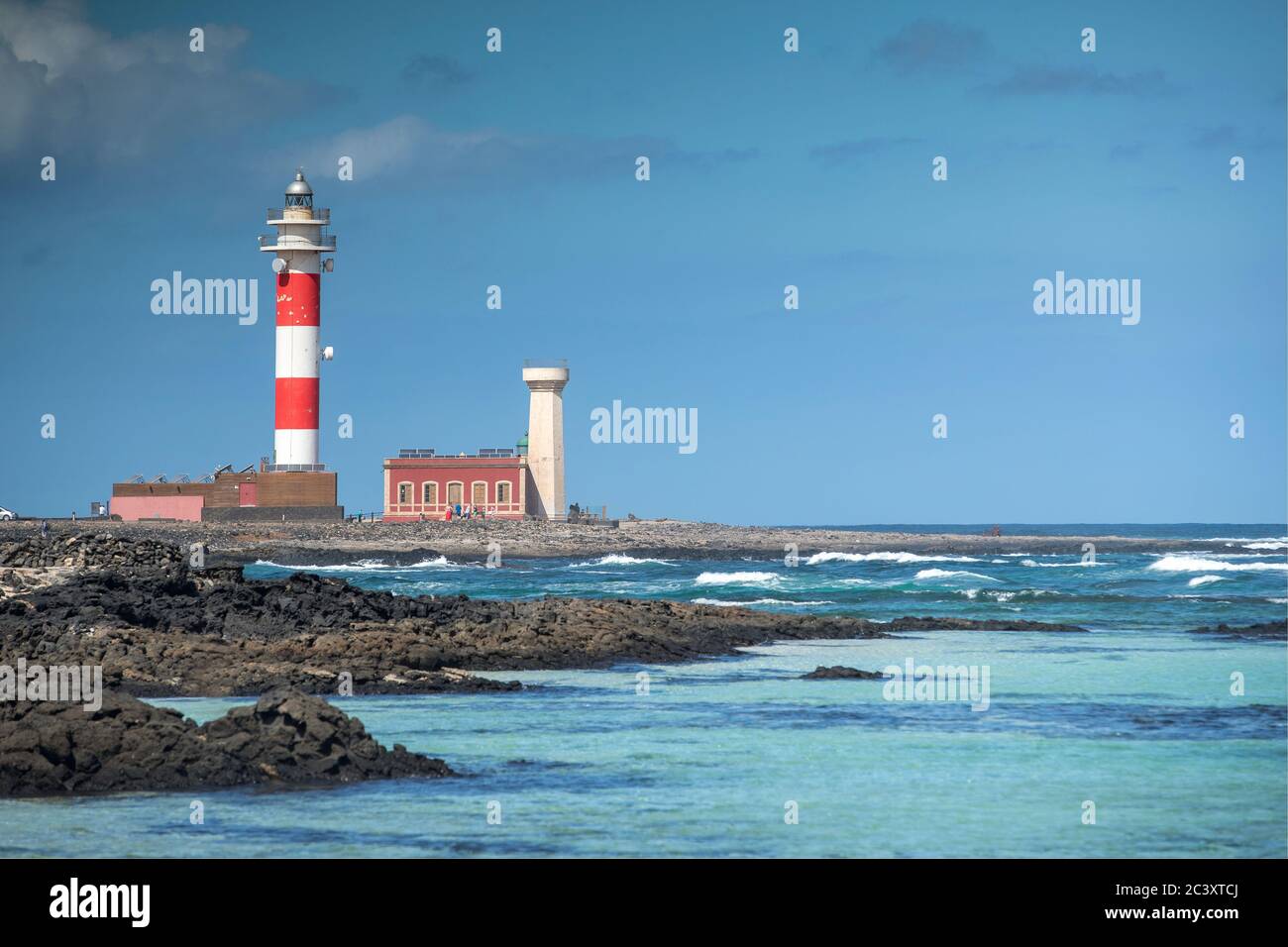 Phare El Toston, Fuerteventura, îles Canaries. Banque D'Images