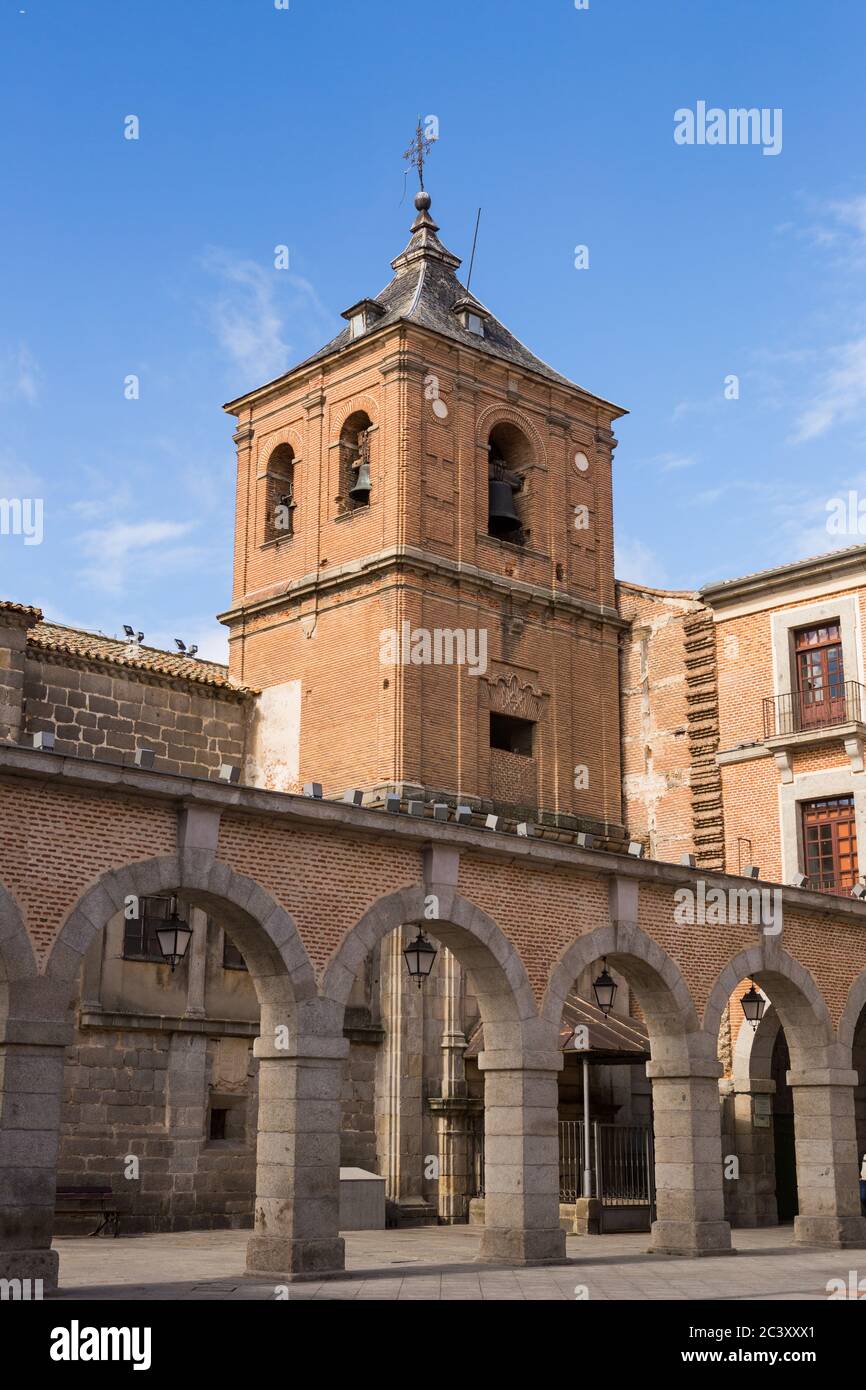 Place de l'hôtel de ville d'Avila, appelée Mercado Chico. Site du patrimoine mondial de l'UNESCO. Avila, Espagne Banque D'Images