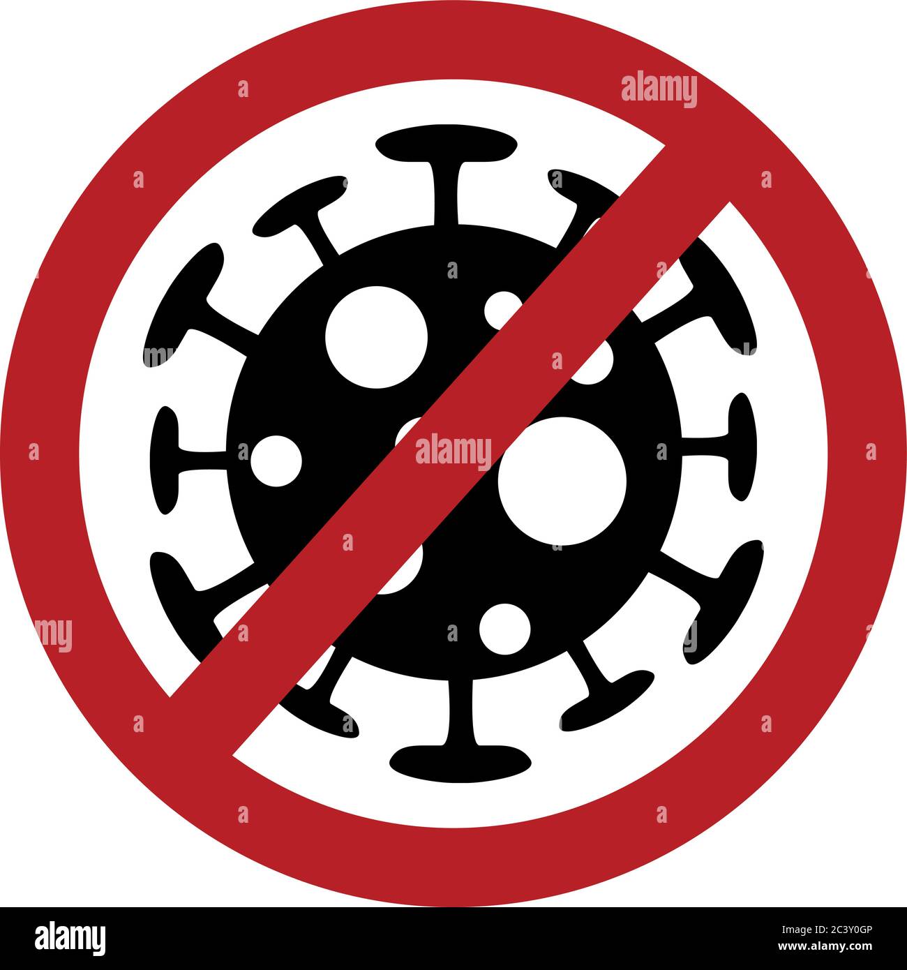 Ensemble de panneaux de danger Covid-19 Illustration de Vecteur
