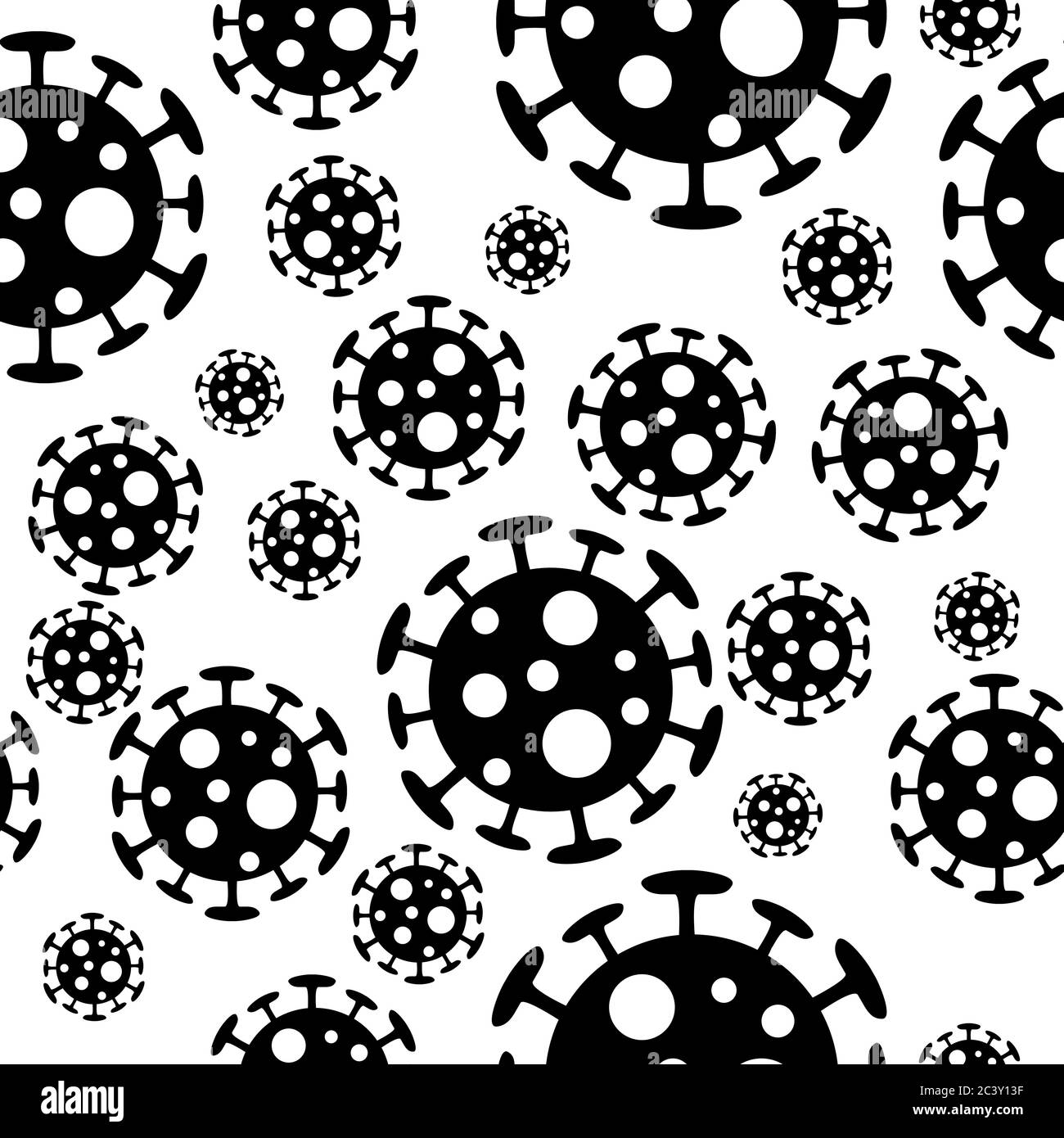 Ensemble de panneaux de danger Covid-19 Illustration de Vecteur