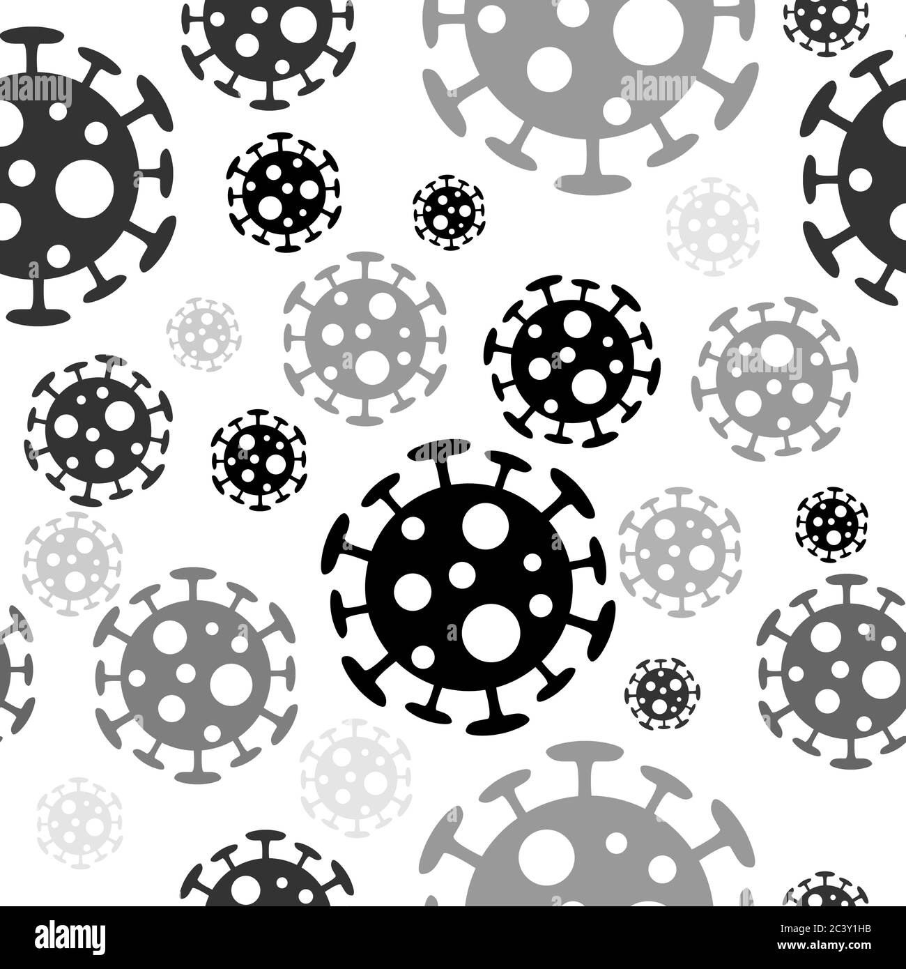 Ensemble de panneaux de danger Covid-19 Illustration de Vecteur
