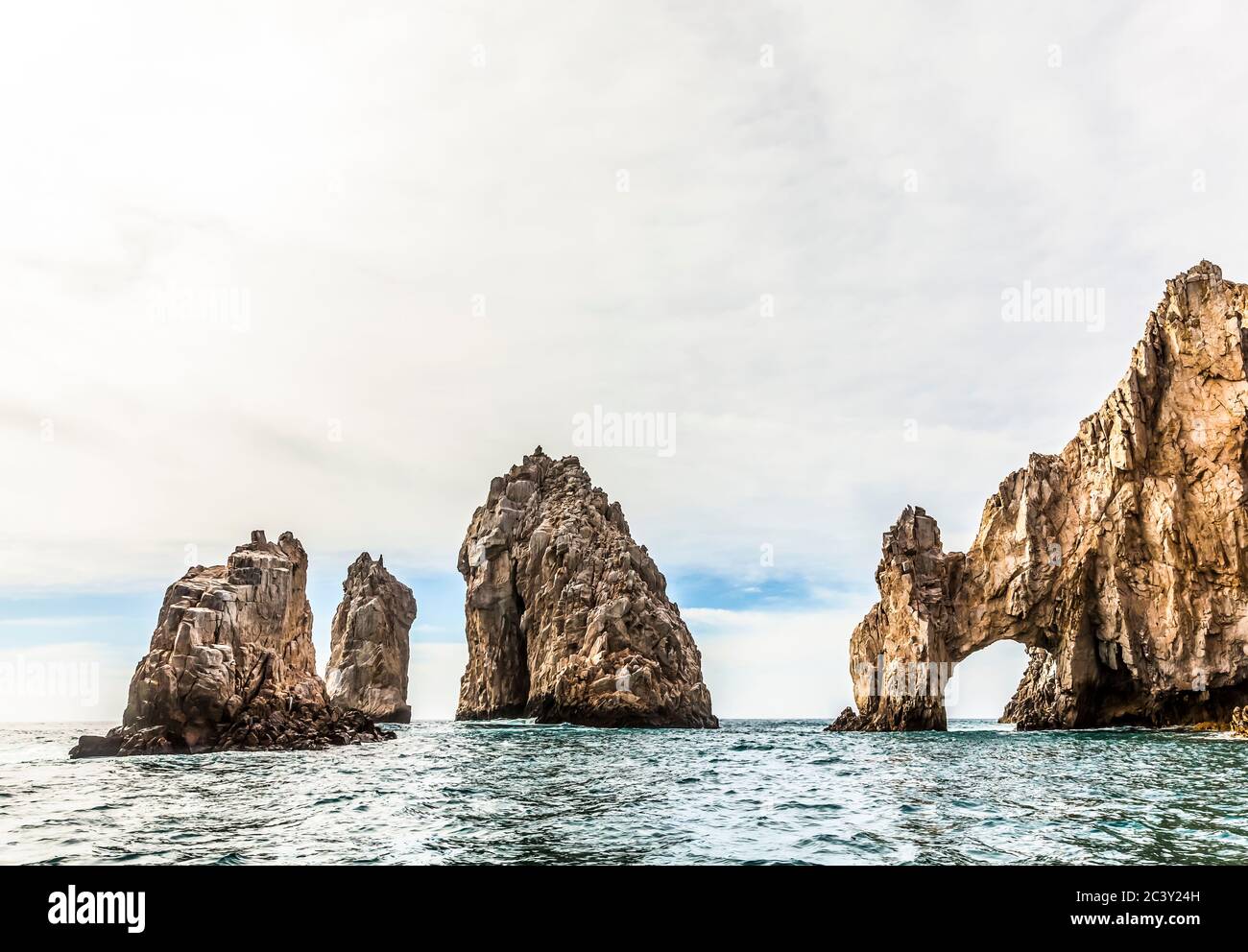 Lands End et El Arco, Cabo San Lucas, Colombie-Britannique, Mexique. Banque D'Images