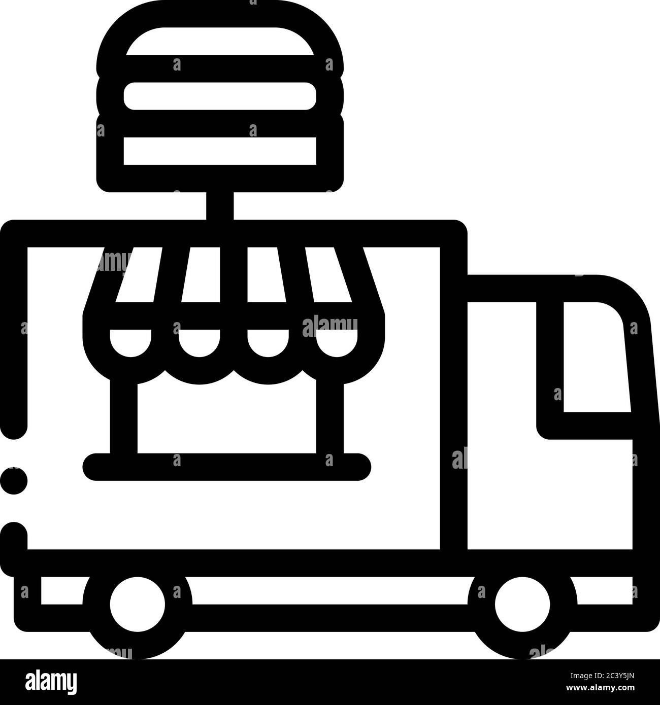 illustration vectorielle de l'icône du camion de restauration rapide Illustration de Vecteur