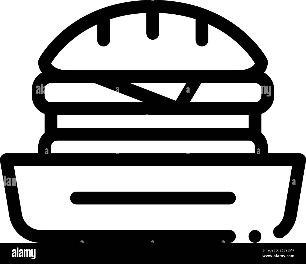 illustration vectorielle de l'icône burger fast food Illustration de Vecteur