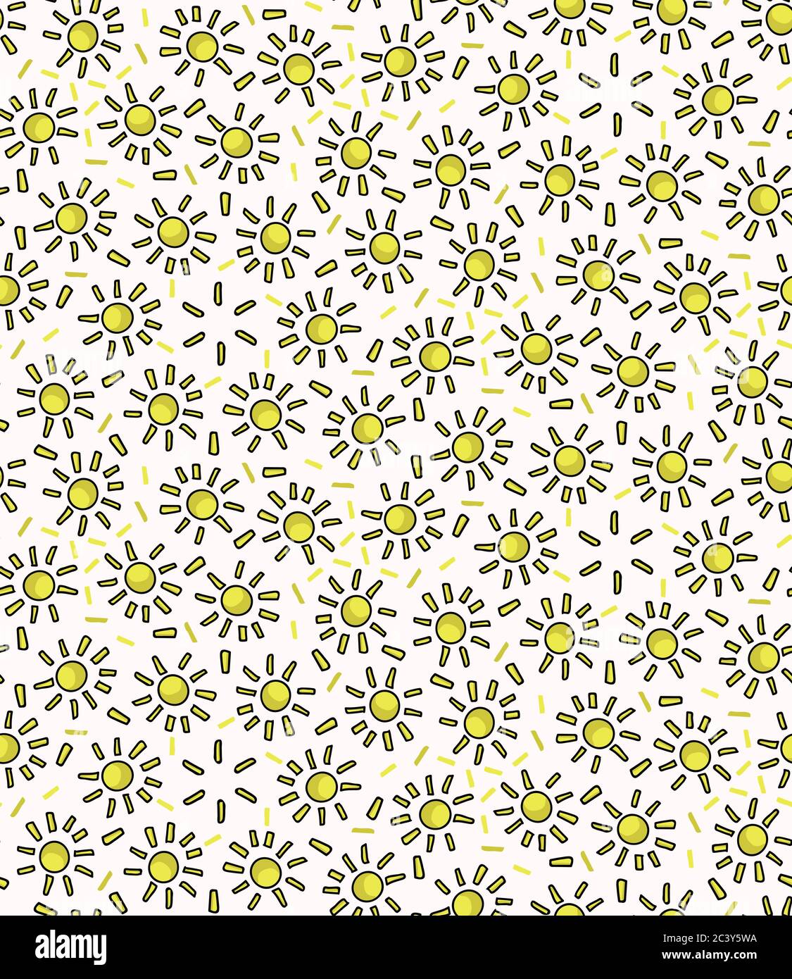 Joli motif vectoriel sans couture représentant des poutres apparentes. Carreaux de soleil dessinés à la main. Tout sur l'impression pour le blog de l'été, graphique joie, ensoleillé Illustration de Vecteur