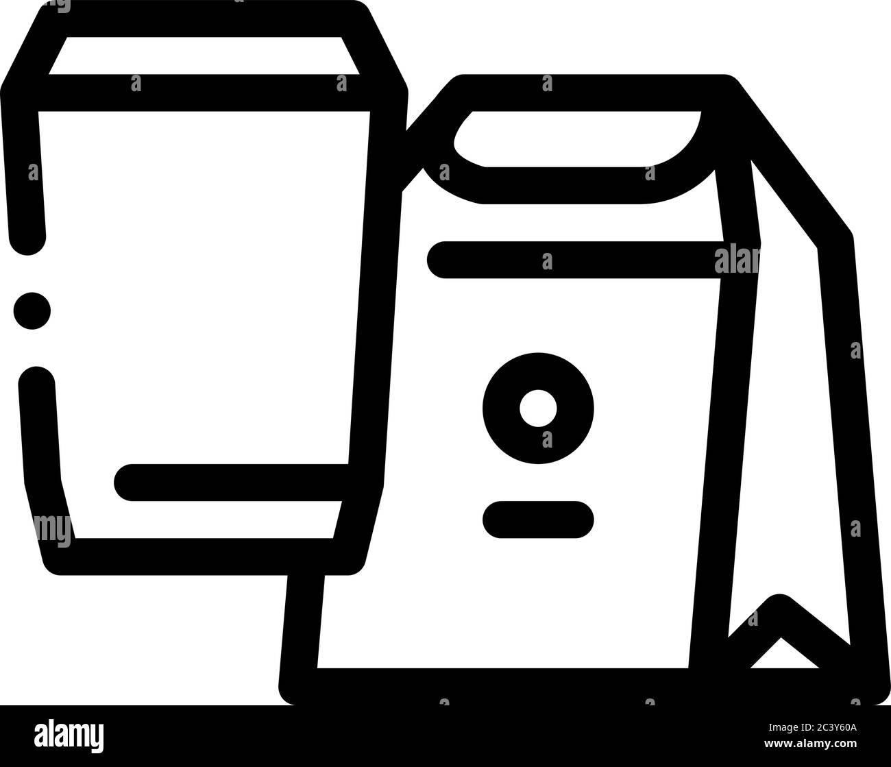illustration vectorielle de l'icône de l'emballage aliments et boissons Illustration de Vecteur