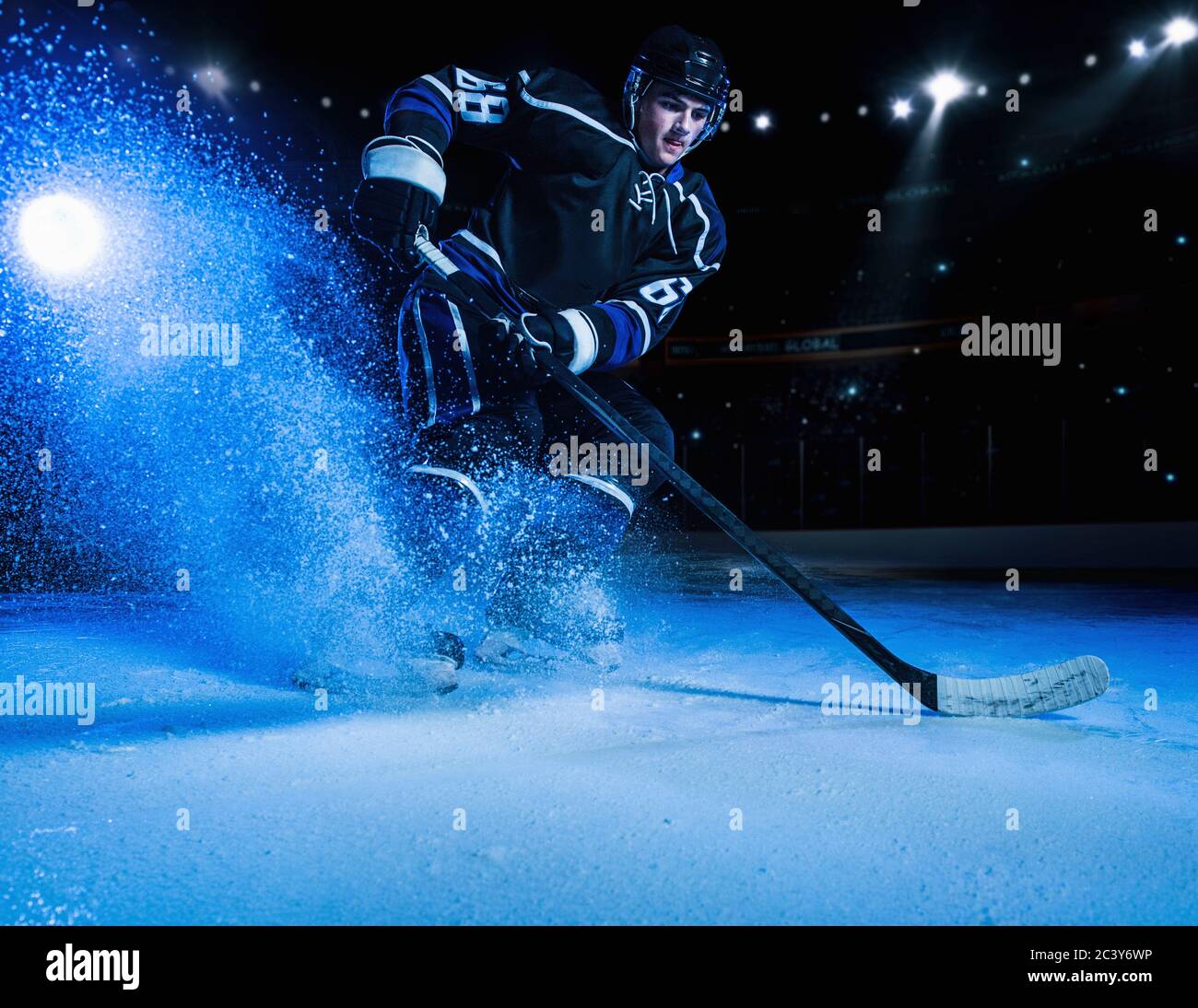 Joueur de hockey sur glace Banque D'Images