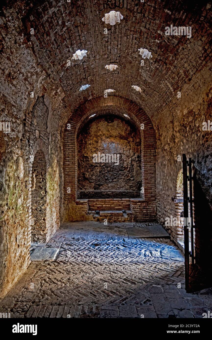 BAINS ARABES, VERS LE XIIIE SIÈCLE, RONDA, MALAGA, ESPAGNE Banque D'Images
