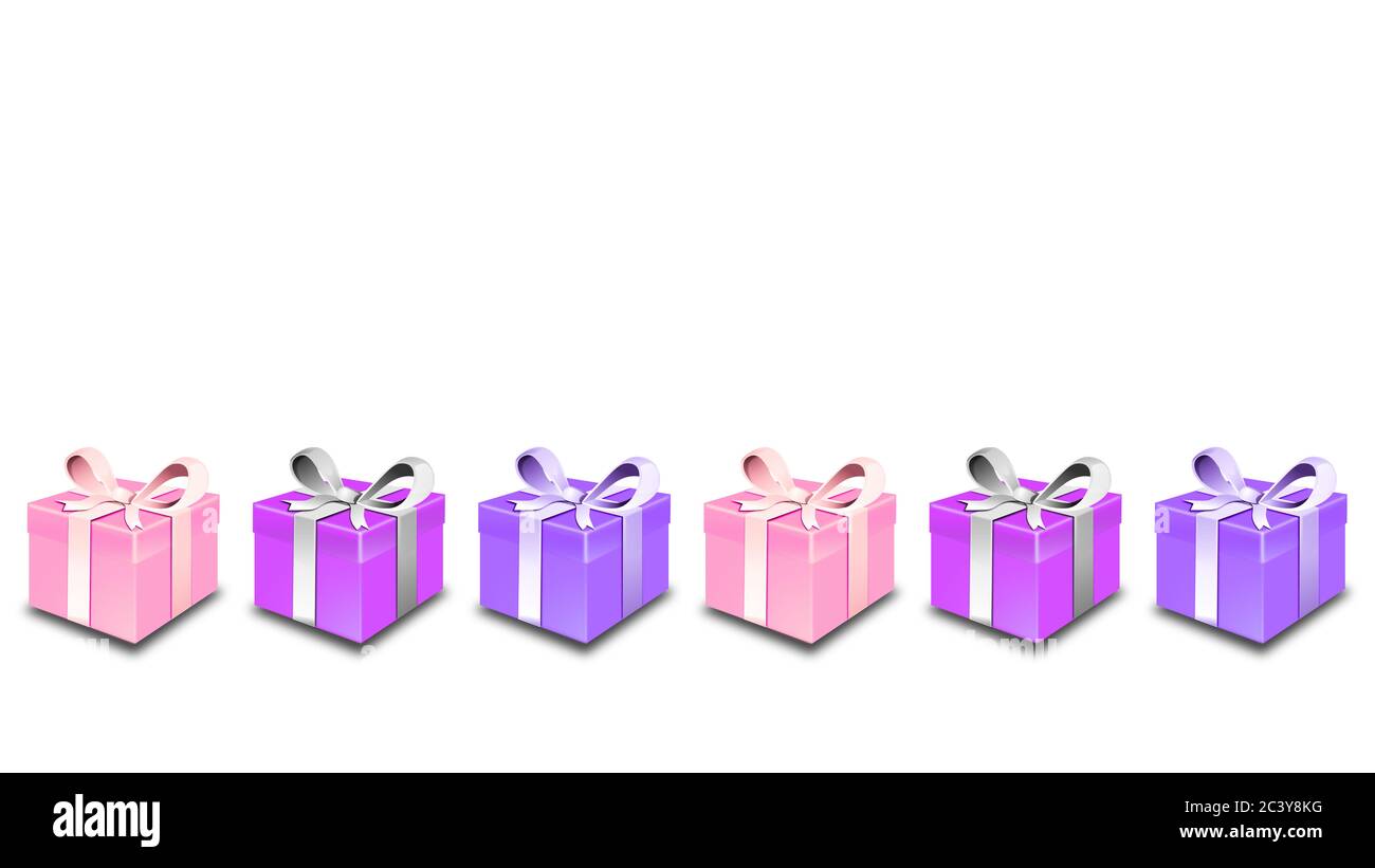 Illustration 3d Design Affiche Modele Ou Fond Pour L Anniversaire Avec Dessin De Cadeaux Conception Vide Adaptee A L Arrivee Aux Douches De Bebe Aux Meres Photo Stock Alamy