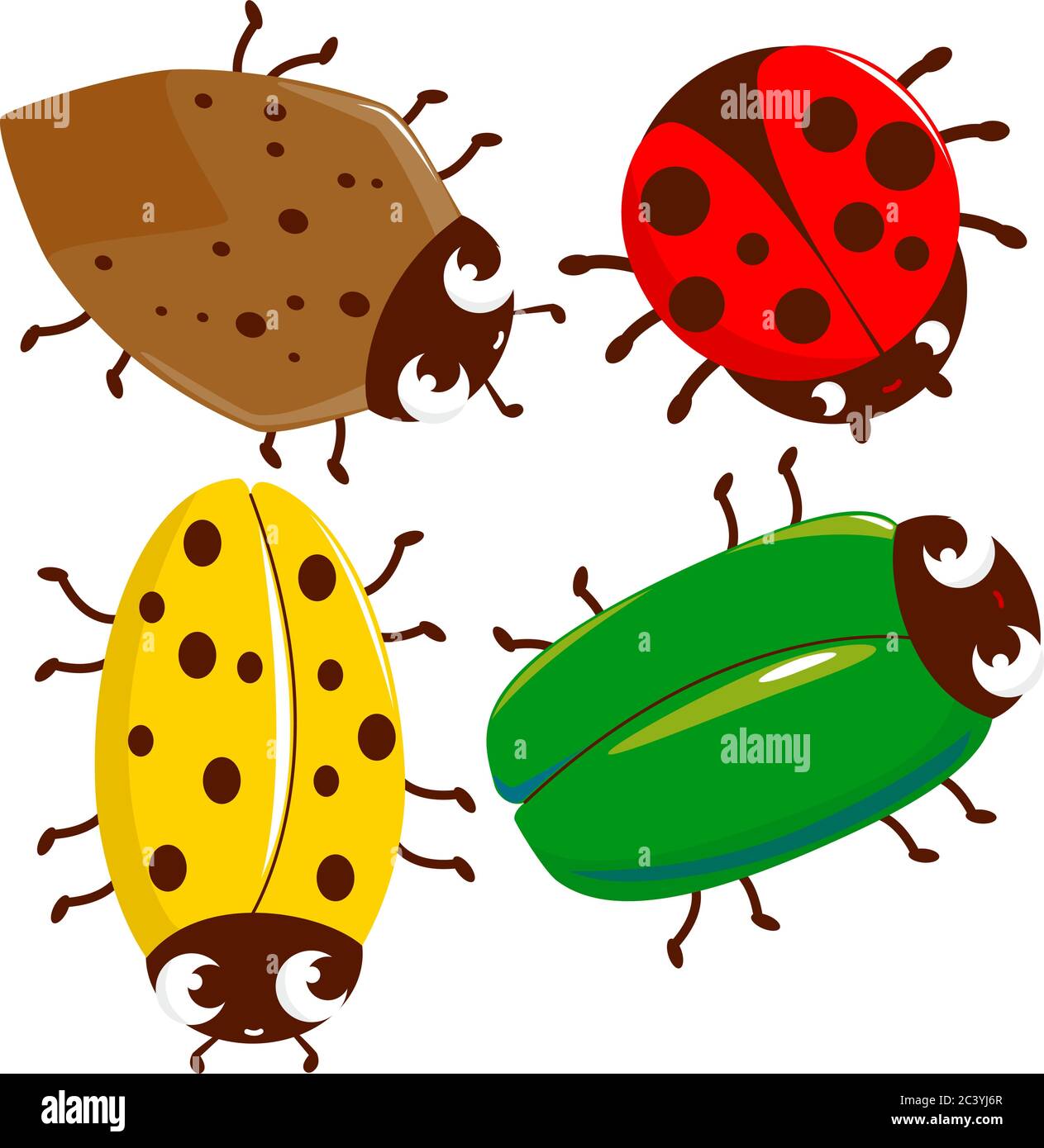 Collection de bogues de dessins animés. Illustration vectorielle Image ...