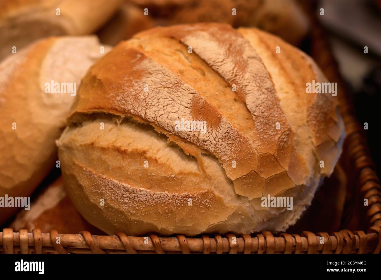 gros plan sur le pain au levain Banque D'Images