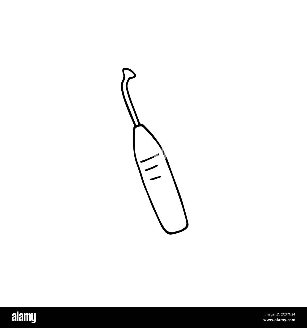 Icône Darsonval. Appareil de soin de la peau. Illustration vectorielle dessinée à la main Illustration de Vecteur