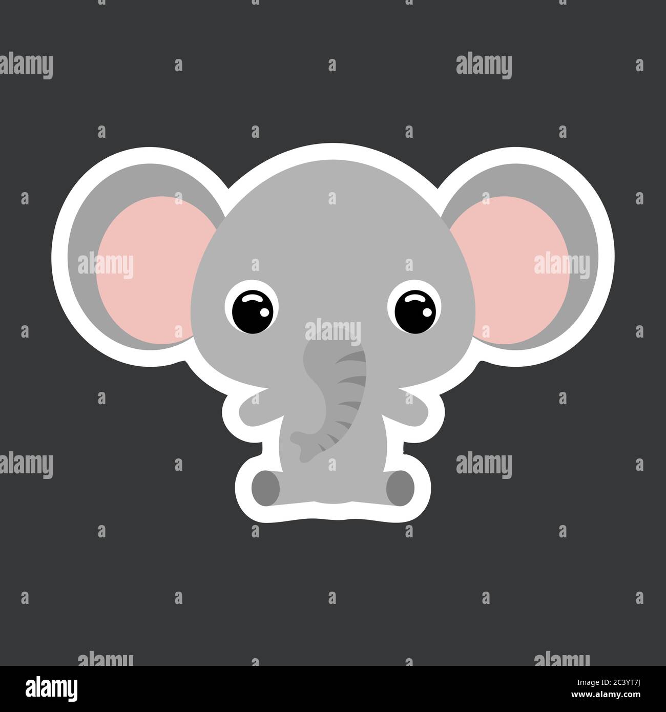 Kawaii Elephant Baby Design Vector Banque D Image Et Photos Alamy