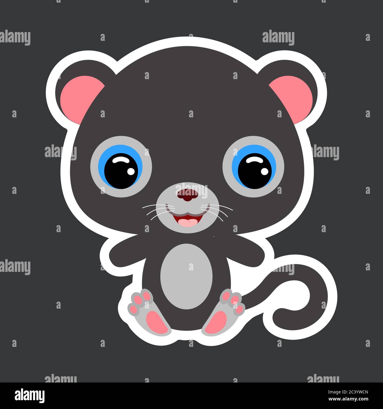 Panthere Assise Banque D Images Vectorielles Alamy