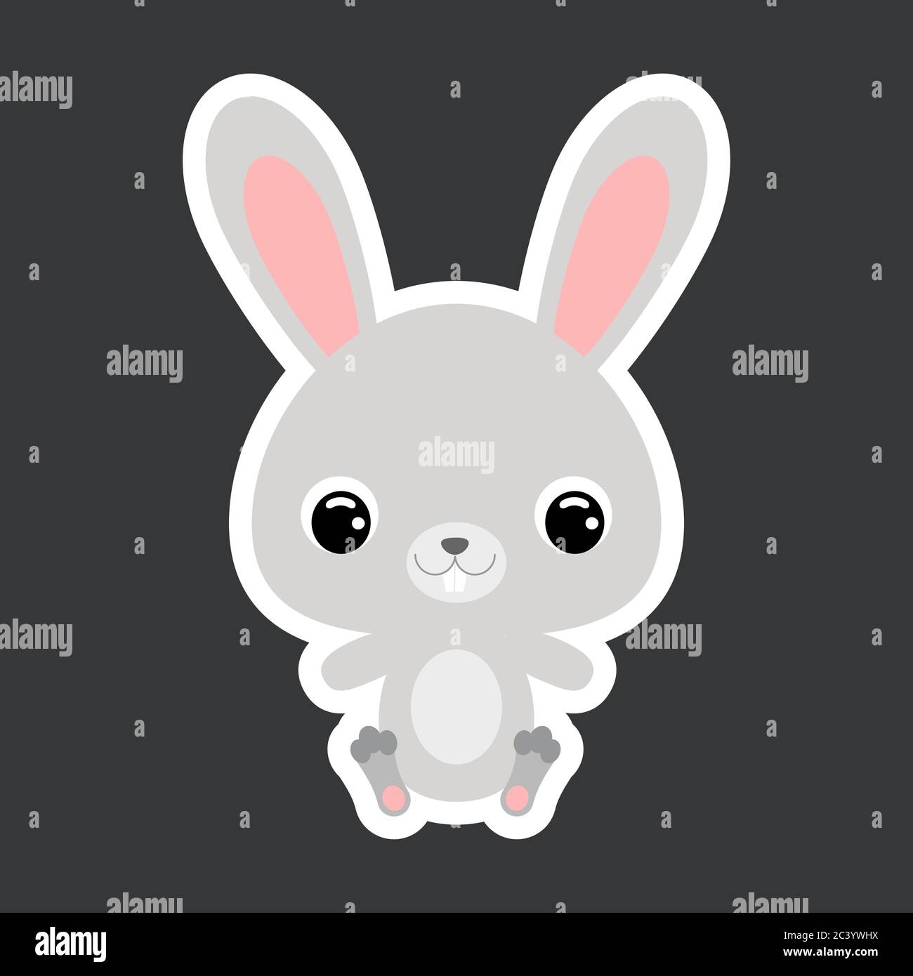 Autocollant Pour Enfants De Joli Petit Lievre Assis Animal De Foret Personnage De Dessin Anime Pour Le Dessin Imprime De Bebe Vetements Pour Enfants Fete De Douche De Bebe Salutation A Image Autocollant Pour Enfants De Joli Petit Lievre Assis Animal De Foret Personnage De Dessin Anime Pour Le Dessin Imprime De Bebe Vetements Pour Enfants Fete De Douche De Bebe Salutation A Image