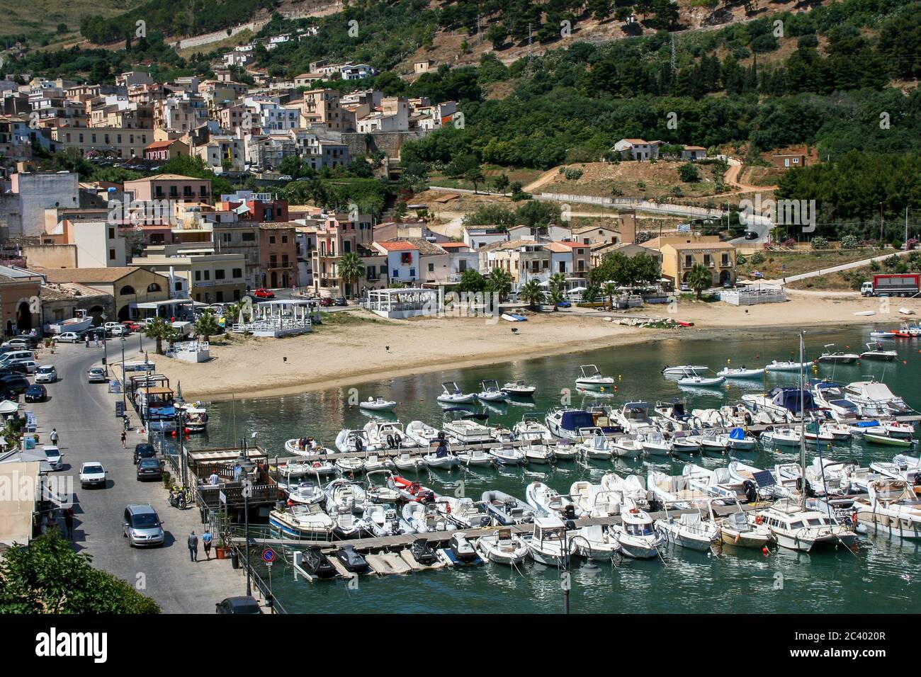 Castellammare del Golfo est une ville italienne située dans la province de Trapani en Sicile (Italie). Banque D'Images