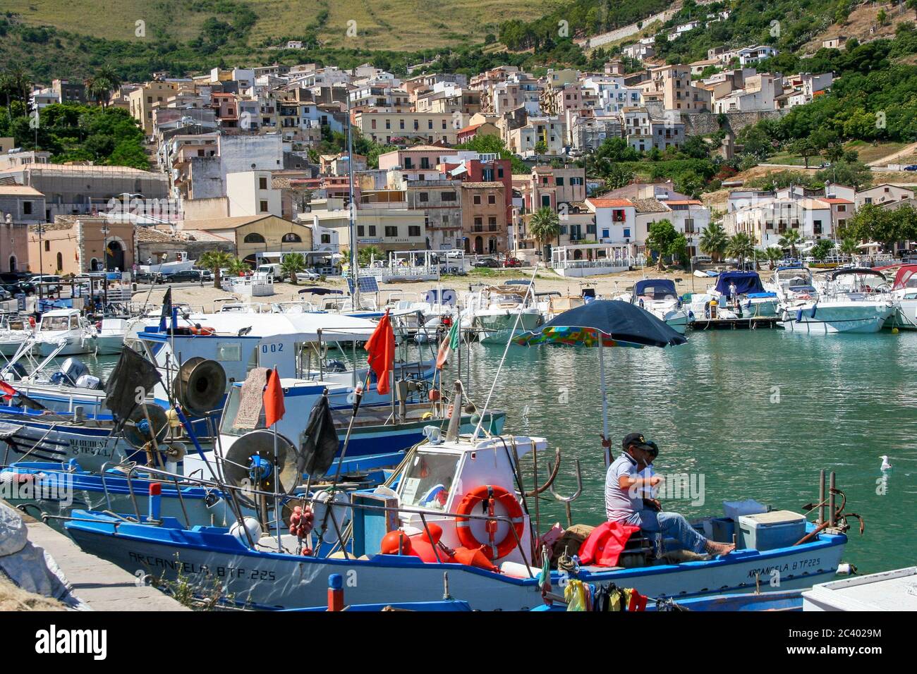 Castellammare del Golfo est une ville italienne située dans la province de Trapani en Sicile (Italie). Banque D'Images