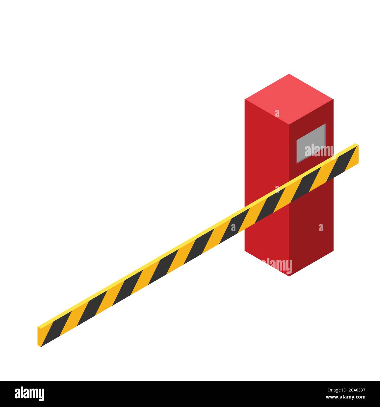 Barrière de stationnement plate Illustration de Vecteur