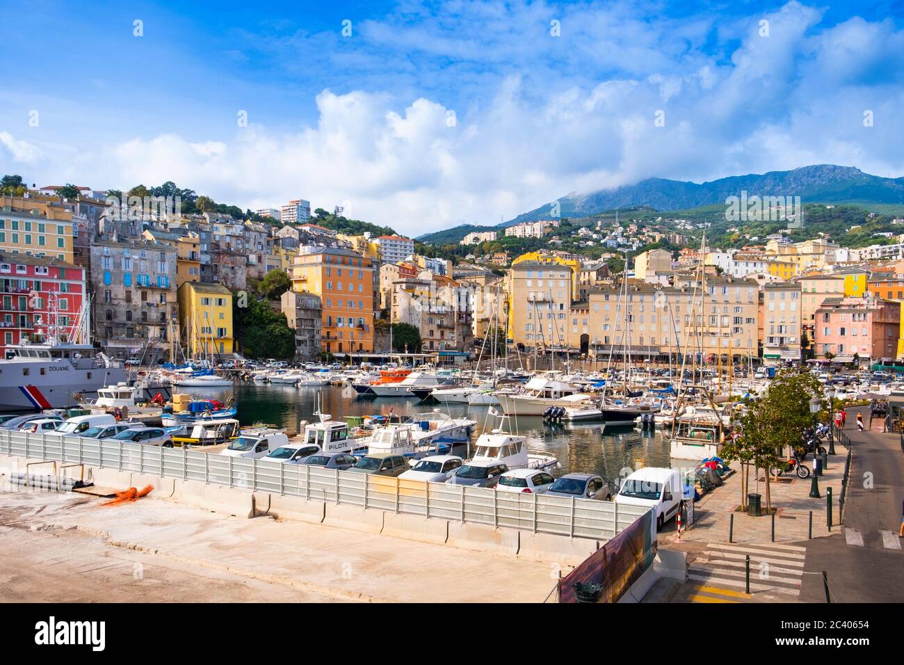 BASTIA, FRANCE - 16 SEPTEMBRE 2018 : vue sur le Vieux Port, le Vieux Port de Bastia, en Corse, France Banque D'Images