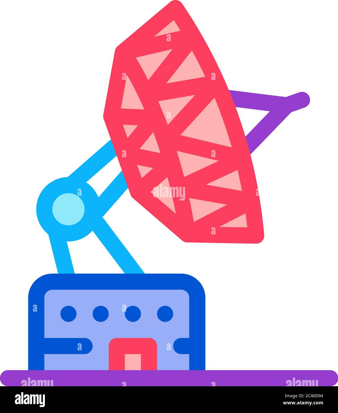 illustration du contour vectoriel de l'icône du radar de navigation aérienne Illustration de Vecteur