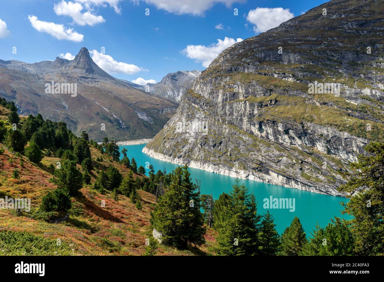 DAS Zervreilahorn über dem Zervreilasee, Valser Tal, Graubünden Banque D'Images