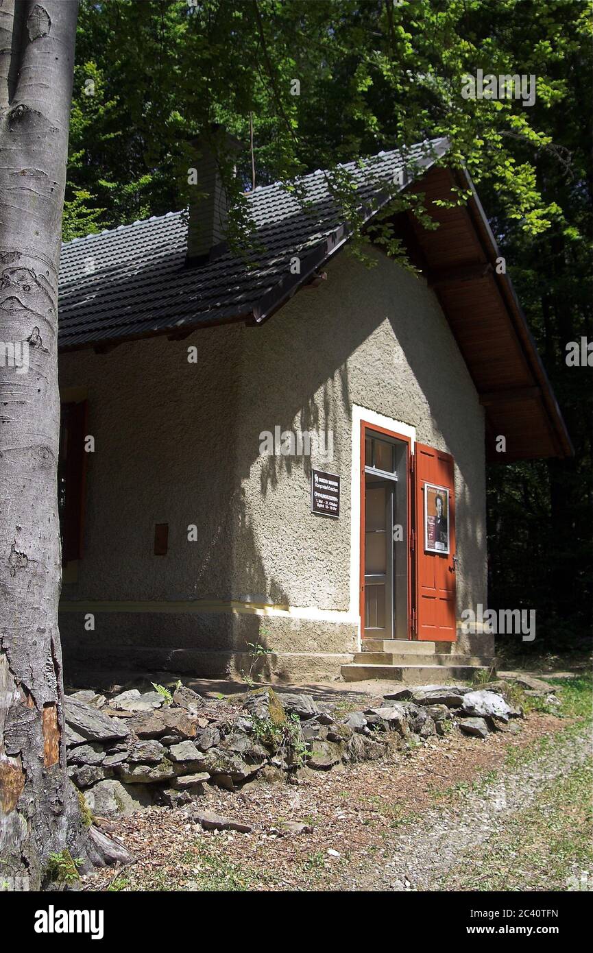Maiernigg, Autriche, maison du compositeur, studio de Gustav Mahler. Maiernigg, Österreich, Komponierhäuschen, atelier von Gustav Mahler. Banque D'Images
