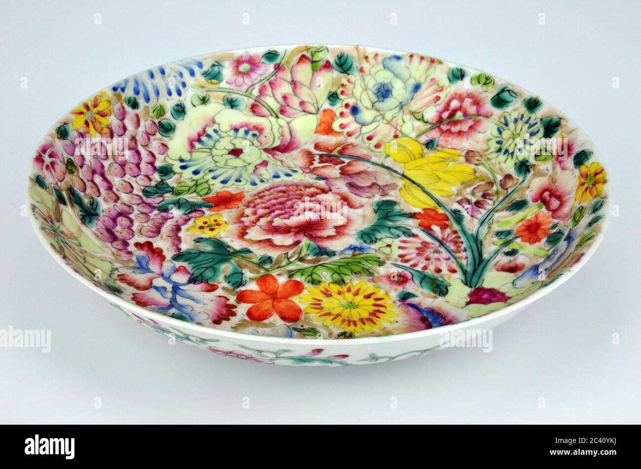 Chinois mille fleur porcelaine bol Banque D'Images