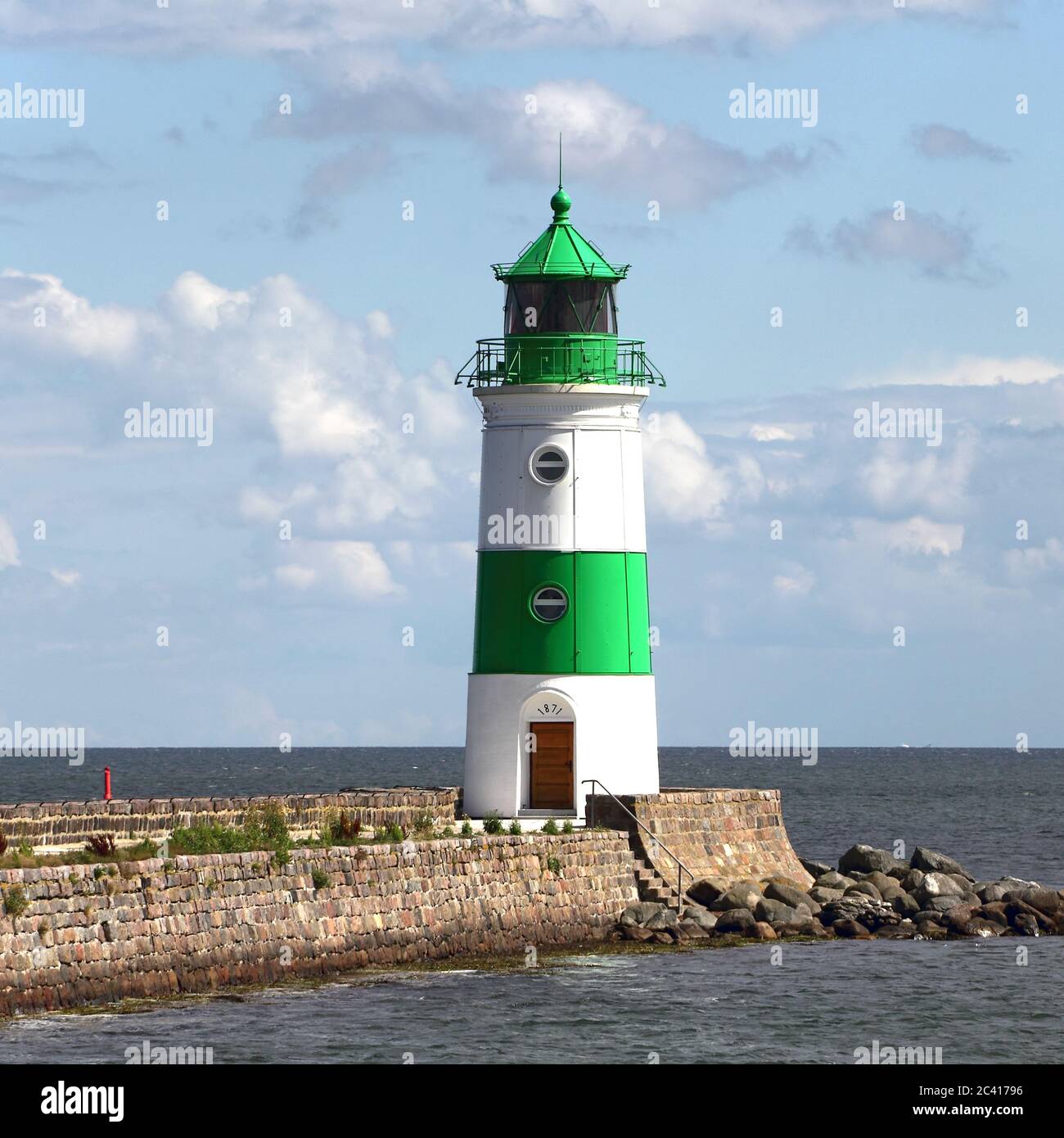 Phare de Schleimünde sur la côte ouest de la mer Baltique Banque D'Images