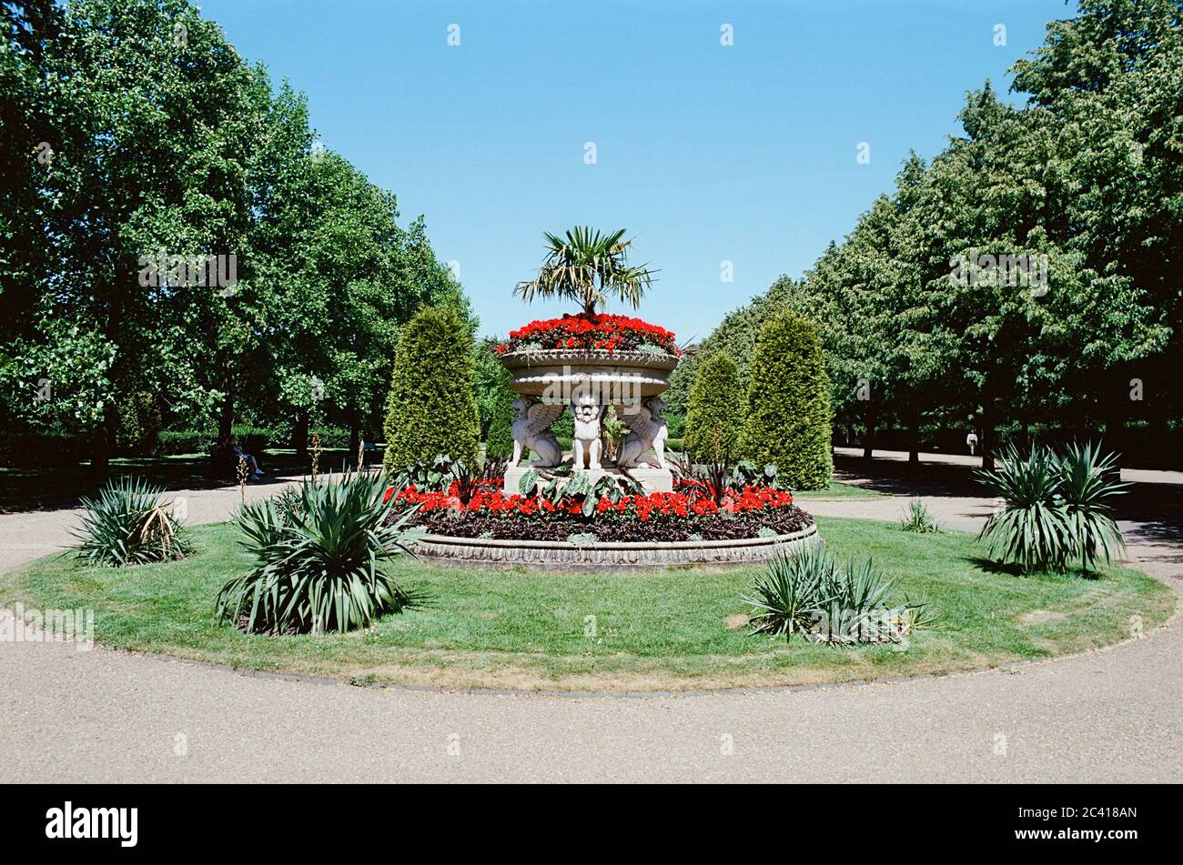 The Avenue Gardens à Regent's Park, Londres, au début de l'été Banque D'Images