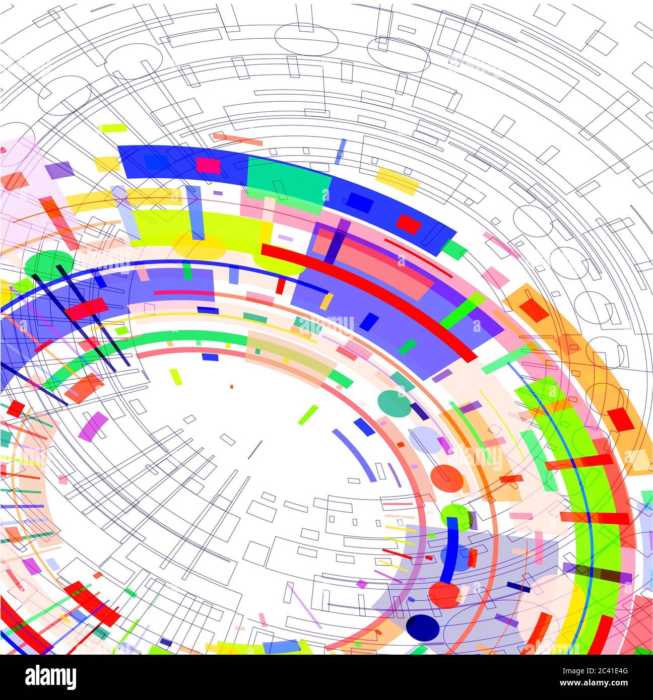 cercle de formes géométriques colorées Banque D'Images