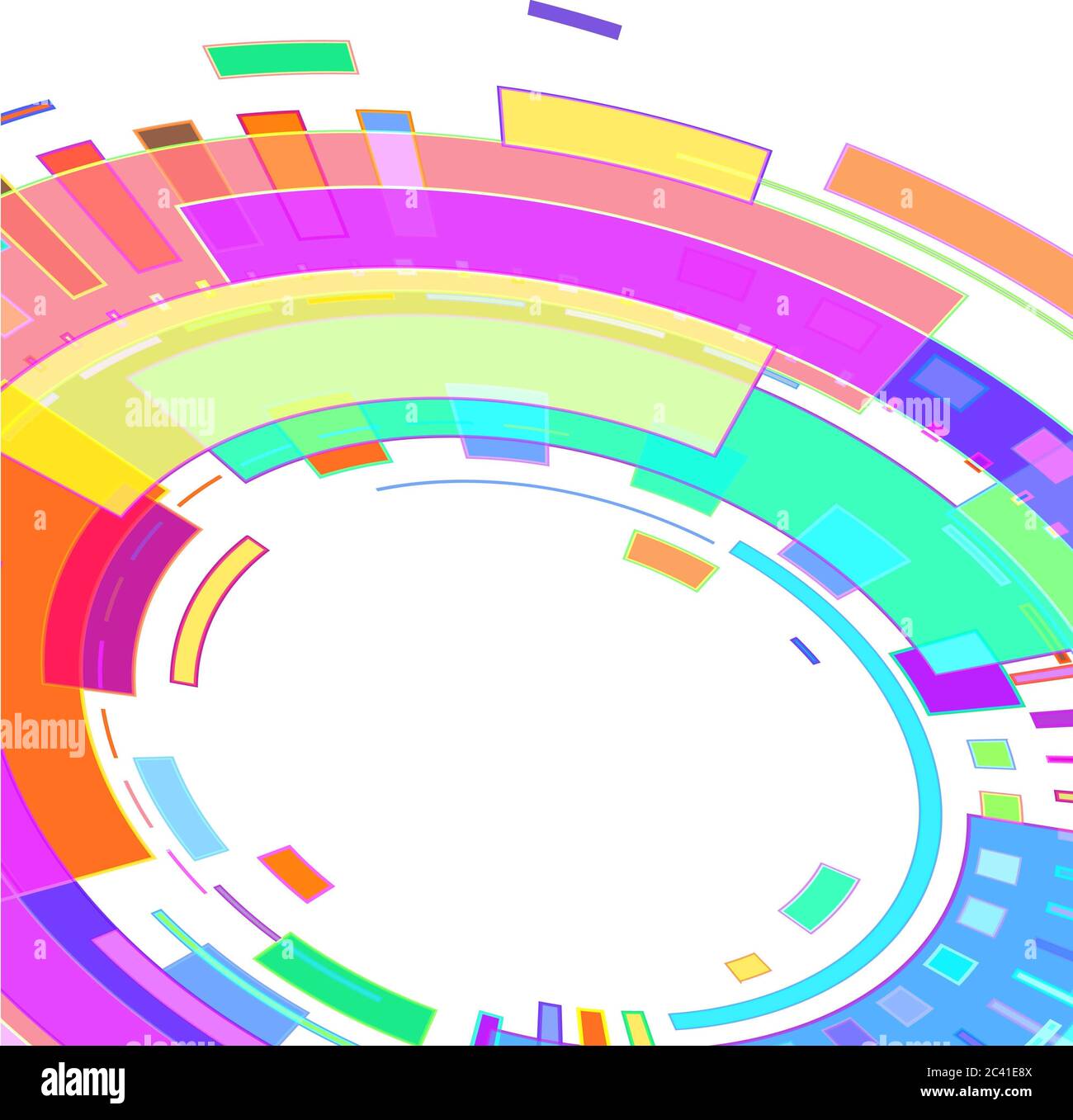 cercle de formes géométriques colorées Banque D'Images