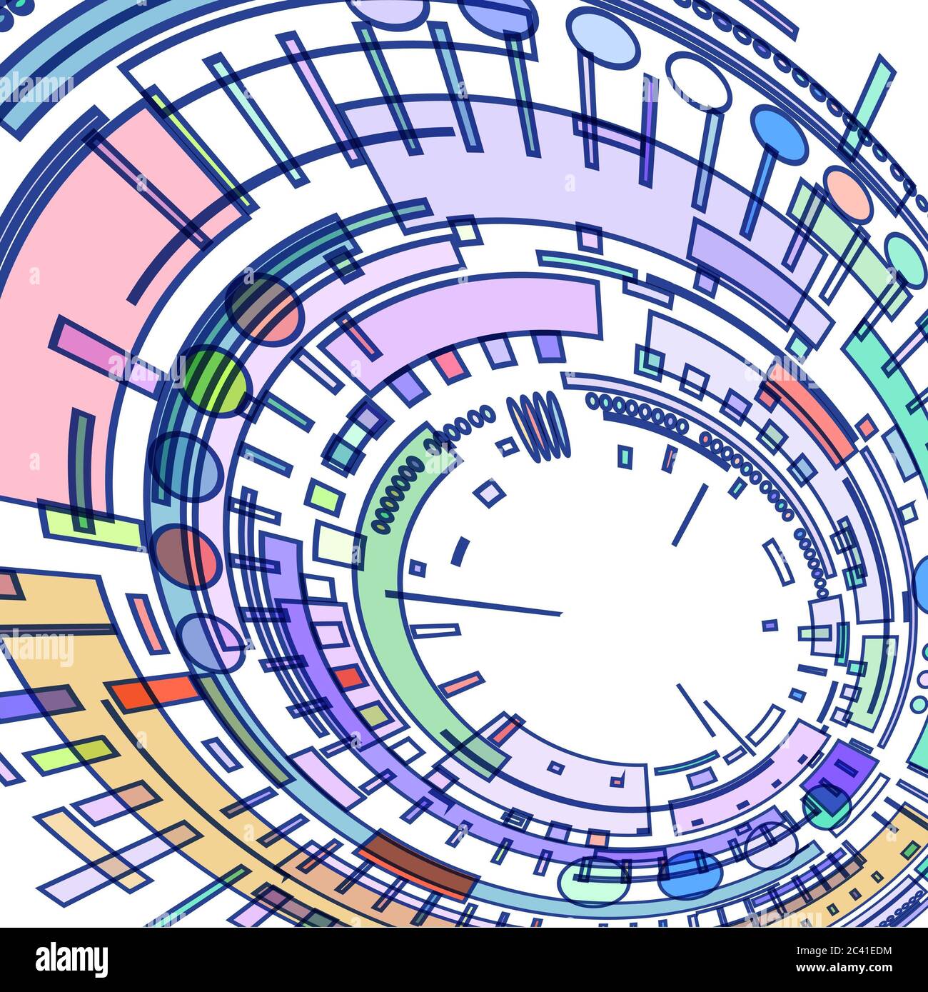 cercle de formes géométriques colorées Banque D'Images