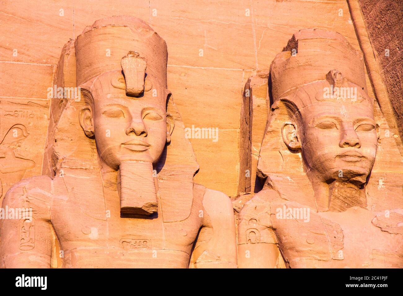 Temple d'Abou Simbel, site classé au patrimoine mondial de l'UNESCO, Assouan, Égypte. Banque D'Images