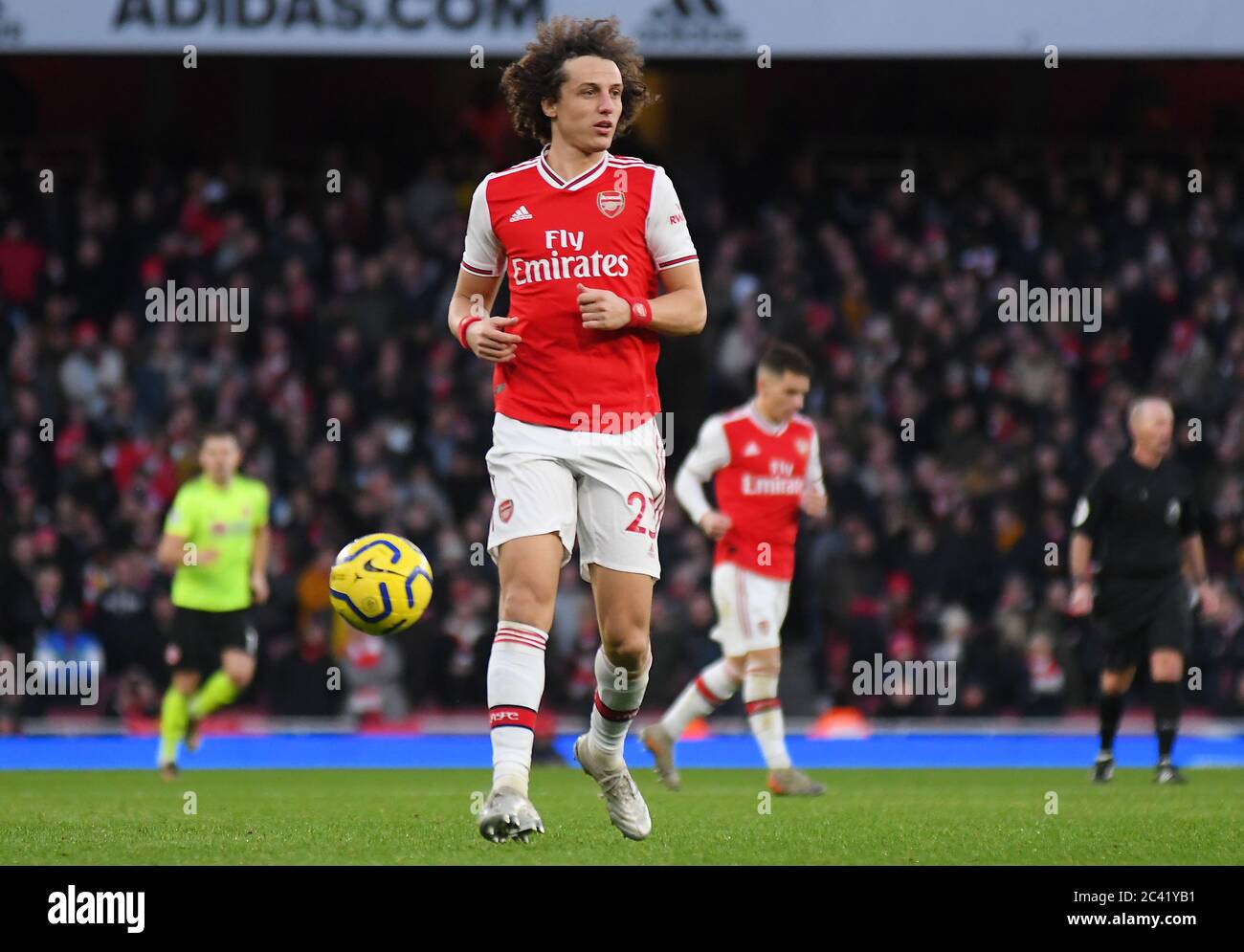 Londres, Angleterre - le 18 janvier 2020 : David Luiz d'Arsenal en photo au cours de la 2019-2020 Premier League match entre Arsenal FC et de Sheffield United FC à l'Emirates Stadium. Banque D'Images
