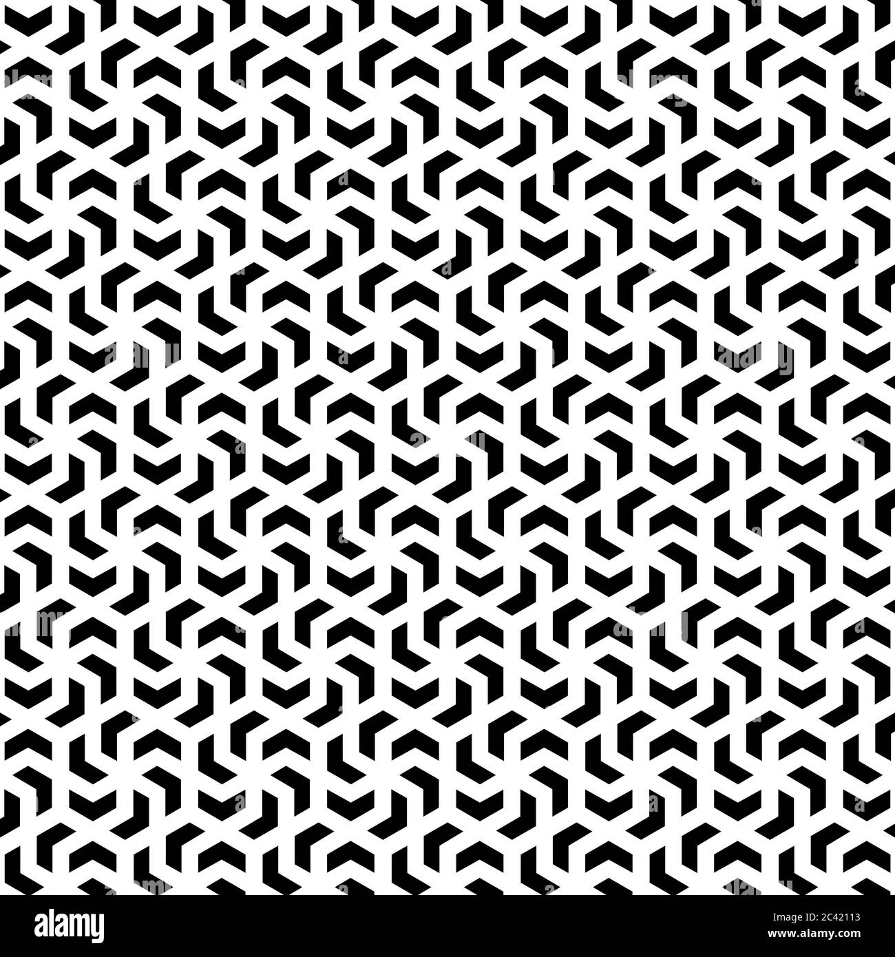 motif géométrique sans couture texture hexagonale fond noir et blanc vecteur web illustration eps10 illustrator Illustration de Vecteur