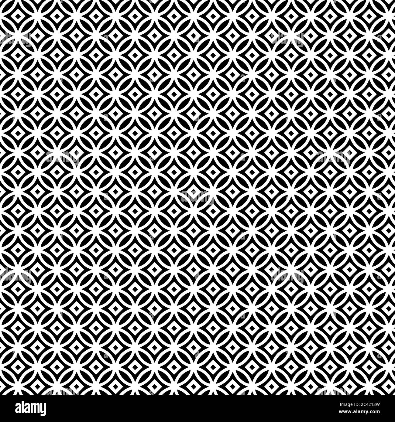 motif géométrique sans couture mandala fond noir et blanc vecteur web illustration eps10 illustrator Illustration de Vecteur