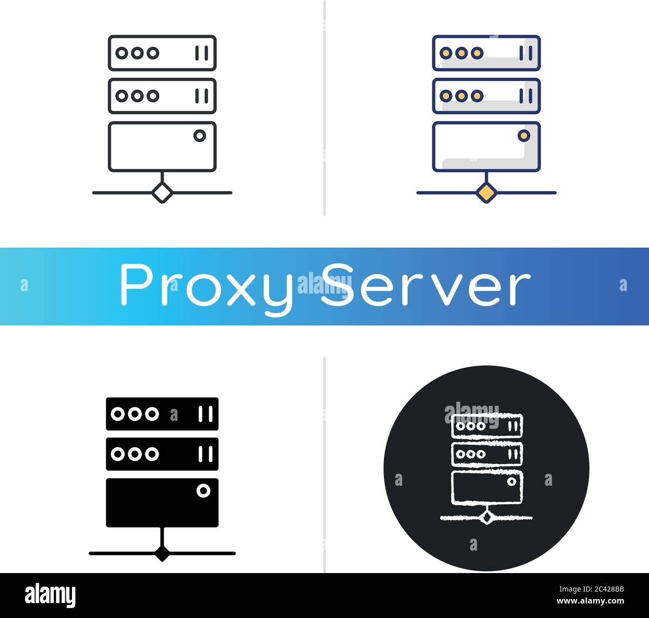 Icône du serveur proxy Image Vectorielle Stock - Alamy